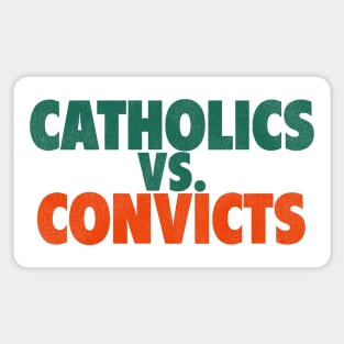 Catholics Vs. Convicts Retro 1988 Football Game Sticker